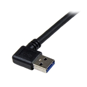 Picture of StarTech.com 1m Black SuperSpeed USB 3.0 Cable - Right Angle A to B - M/M