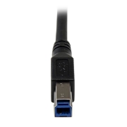 Picture of StarTech.com 1m Black SuperSpeed USB 3.0 Cable - Right Angle A to B - M/M