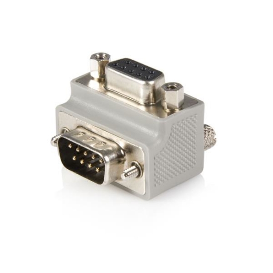 Picture of StarTech.com Right Angle DB9 to DB9 Serial Cable Adapter Type 2 - M/F