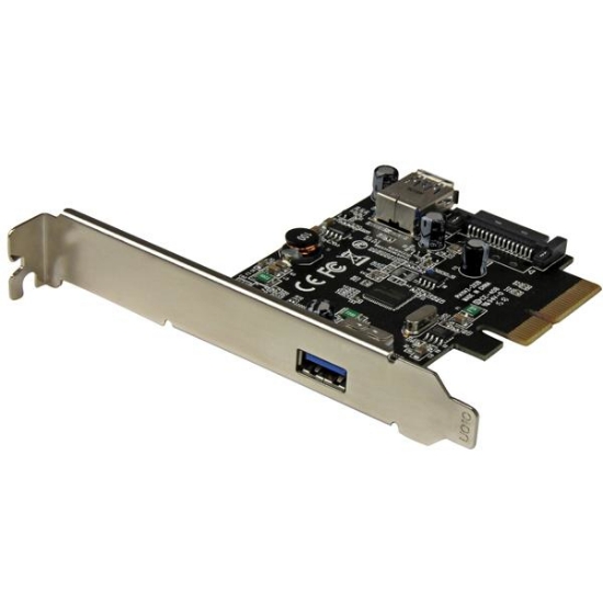Picture of StarTech.com 2-Port USB 3.1 (10Gbps) Card - USB-A, 1x External, 1x Internal - PCIe