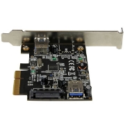 Picture of StarTech.com 2-Port USB 3.1 (10Gbps) Card - USB-A, 1x External, 1x Internal - PCIe