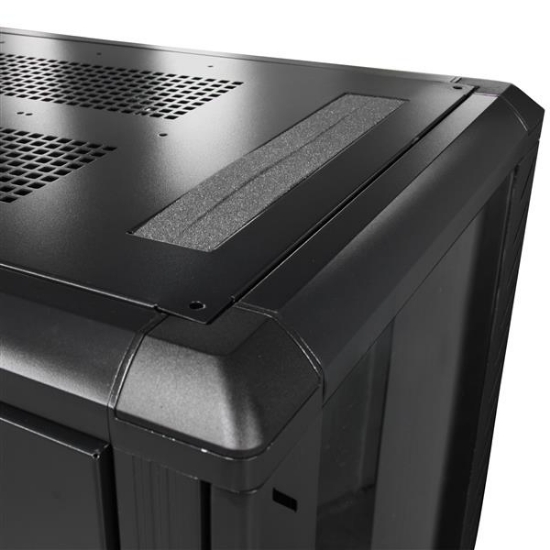 Picture of StarTech.com 4-Post 25U Server Rack Cabinet, Lockable 19" Data Rack Cabinet for Computer / AV / IT Equipment, Office / Home Network Rack with Casters & Adjustable Mounting Rails