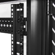 Picture of StarTech.com 4-Post 25U Server Rack Cabinet, Lockable 19" Data Rack Cabinet for Computer / AV / IT Equipment, Office / Home Network Rack with Casters & Adjustable Mounting Rails