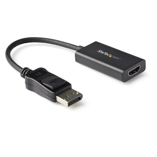 Picture of StarTech.com DisplayPort to HDMI Adapter - 4K 60Hz HDR10 Active DisplayPort 1.4 to HDMI 2.0b Video Converter - 4K DP to HDMI Adapter Dongle for Monitor/Display/TV - Latching DP Connector