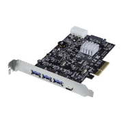 Picture of StarTech.com 4-Port USB 3.1 PCIe Card - 3x USB-A and 1x USB-C - 2x Dedicated Channels