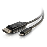 Picture of C2G 1.8m (6ft) USB C to DisplayPort Adapter Cable Black - 4K Audio / Video Adapter