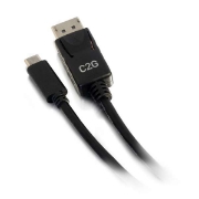 Picture of C2G 1.8m (6ft) USB C to DisplayPort Adapter Cable Black - 4K Audio / Video Adapter