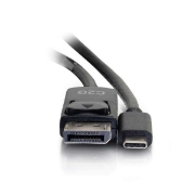Picture of C2G 1.8m (6ft) USB C to DisplayPort Adapter Cable Black - 4K Audio / Video Adapter