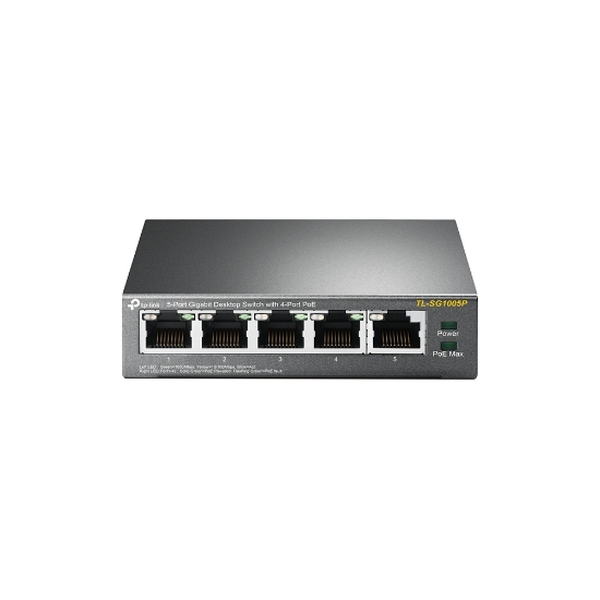 Picture of TP-Link 5-Port Gigabit Desktop PoE Switch with 4-Port