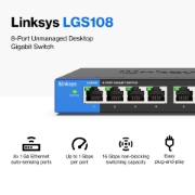 Picture of Linksys 8-Port Business Desktop Gigabit Switch (LGS108)