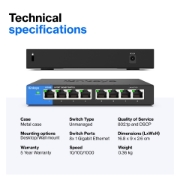 Picture of Linksys 8-Port Business Desktop Gigabit Switch (LGS108)