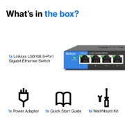 Picture of Linksys 8-Port Business Desktop Gigabit Switch (LGS108)
