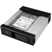Picture of StarTech.com 5.25 to 3.5 Hard Drive Hot Swap Bay - For 3.5" SATA/SAS Drives - Trayless - Aluminum