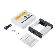 Picture of StarTech.com 5.25 to 3.5 Hard Drive Hot Swap Bay - For 3.5" SATA/SAS Drives - Trayless - Aluminum