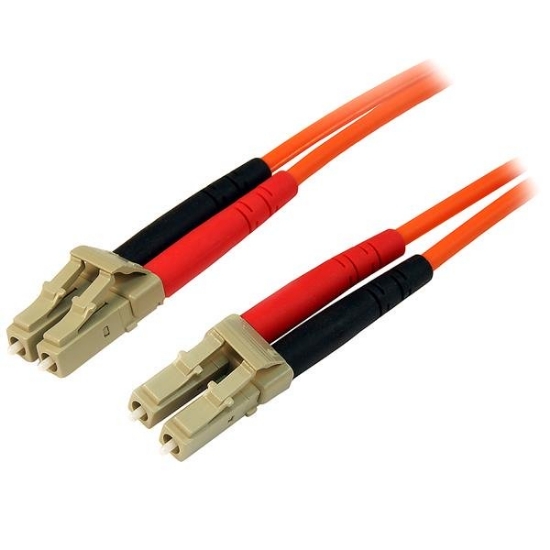 Picture of StarTech.com 30m Fiber Optic Cable - Multimode Duplex 50/125 - LSZH Fiber Jumper Cord - LC/LC