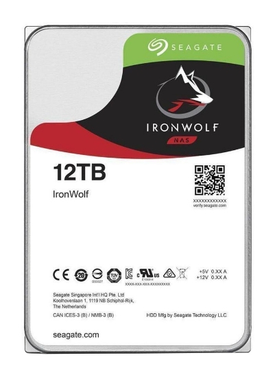 Picture of Seagate NAS HDD IronWolf internal hard drive 12 TB 7200 RPM 256 MB 3.5" Serial ATA III