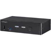 Picture of StarTech.com 2 Port DisplayPort KVM Switch - 4K 60Hz - Single Display - Dual Port UHD DP 1.2 USB KVM Switch with Integrated USB 3.0 Hub & Audio - Dell HP Apple Lenovo - TAA Compliant