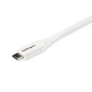 Picture of StarTech.com USB-C to USB-C Cable w/ 5A PD - M/M - White - 2 m (6 ft.) - USB 2.0 - USB-IF Certified