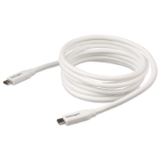 Picture of StarTech.com USB-C to USB-C Cable w/ 5A PD - M/M - White - 2 m (6 ft.) - USB 2.0 - USB-IF Certified