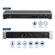 Picture of StarTech.com Thunderbolt 3 Dock - Dual Monitor 4K 60Hz TB3 Laptop Docking Station with DisplayPort - 85W Power Delivery Charging - 6-Port USB 3.0 Hub, SD 4.0, GbE, Audio - Windows & Mac