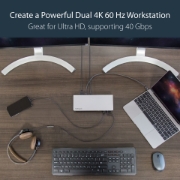 Picture of StarTech.com Thunderbolt 3 Dock - Dual Monitor 4K 60Hz TB3 Laptop Docking Station with DisplayPort - 85W Power Delivery Charging - 6-Port USB 3.0 Hub, SD 4.0, GbE, Audio - Windows & Mac