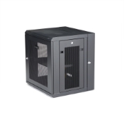 Picture of StarTech.com 4-Post 12U Wall Mount Network Cabinet with 1U Shelf, 19" Hinged Wall-Mounted Server Rack for Data / AV / Electronics / Computer Equipment, Flexible Vented Rack Enclosure