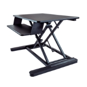 Picture of StarTech.com Sit Stand Desk Converter with Keyboard Tray - Large 35” x 21" Surface - Height Adjustable Ergonomic Desktop/Tabletop Standing Workstation - Holds 2 Monitors - Pre-Assembled