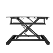 Picture of StarTech.com Sit Stand Desk Converter with Keyboard Tray - Large 35” x 21" Surface - Height Adjustable Ergonomic Desktop/Tabletop Standing Workstation - Holds 2 Monitors - Pre-Assembled