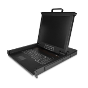 Picture of StarTech.com Rackmount KVM Console - Single Port VGA KVM with 17" LCD Monitor for Server Rack - Fully Featured Universal 1U LCD KVM Drawer w/Cables & Hardware - USB Support - 50,000 MTBF