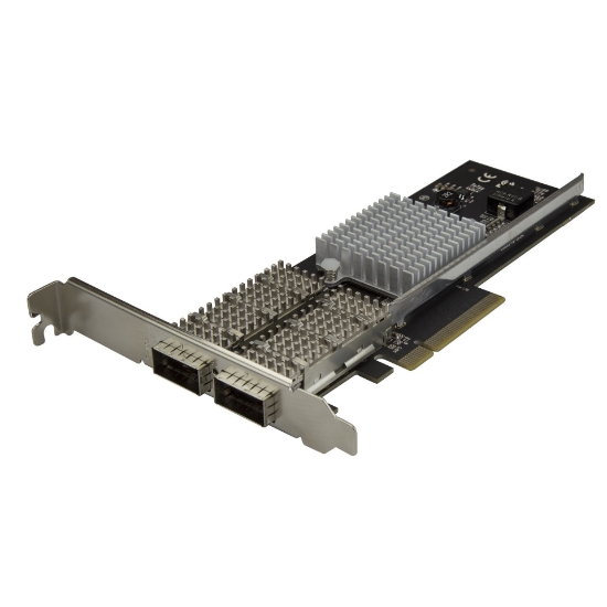 Picture of StarTech.com Dual Port 40G QSFP+ Network Card - Intel XL710 Open QSFP+ Converged Adapter - PCIe 40 Gigabit Ethernet Server NIC - 40GbE Fiber Optic LAN Card - Dell PowerEdge HPE ProLiant