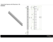 Picture of StarTech.com Vertical Cable Organizer with D-Ring Hooks - 0U - 6 ft.