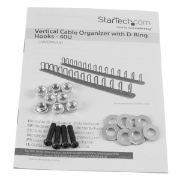 Picture of StarTech.com Vertical Cable Organizer with D-Ring Hooks - 0U - 6 ft.