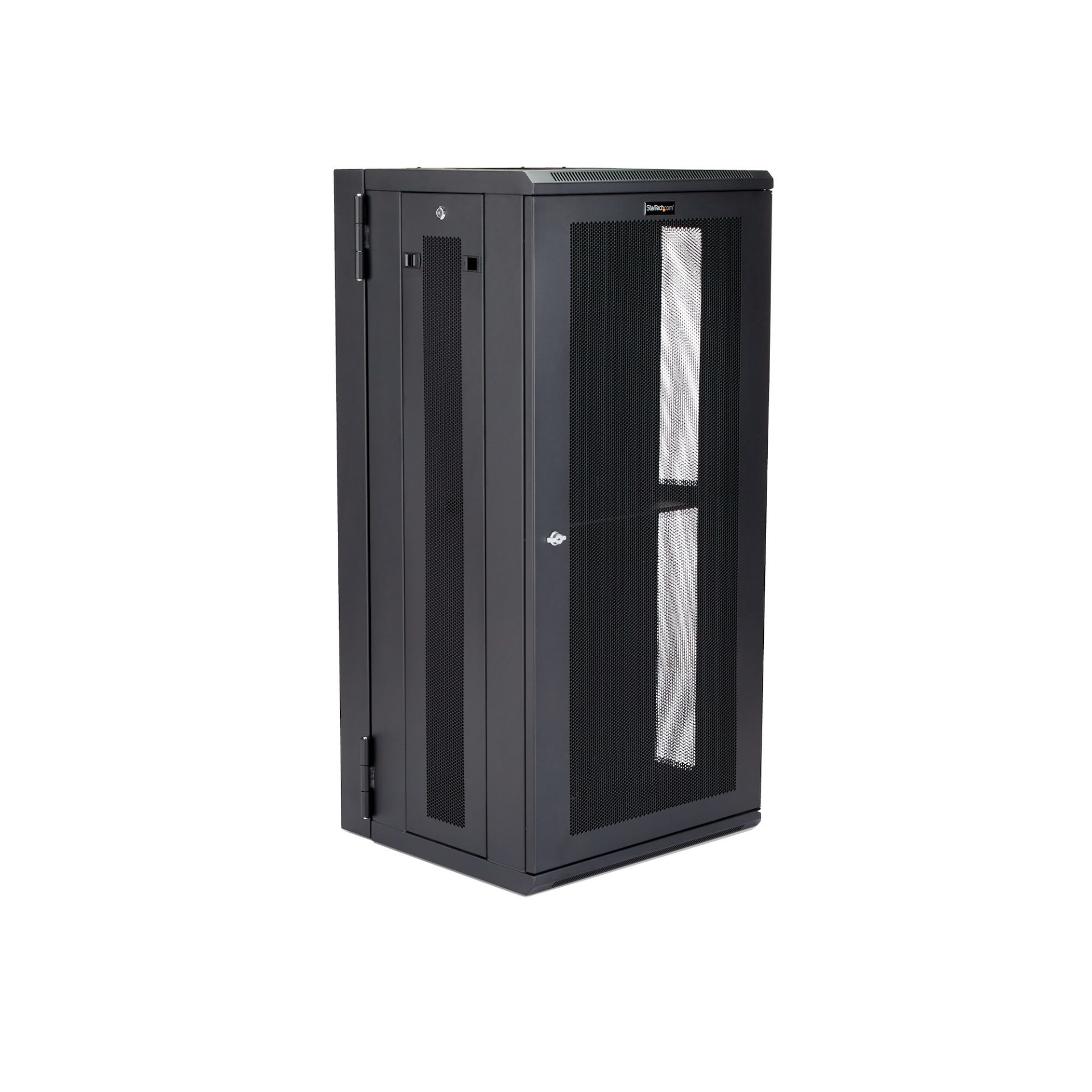 StarTech.com 4-Post 26U Wall Mount Network Cabinet with 1U Shelf, 19 ...