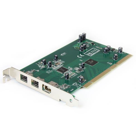 Picture of StarTech.com 3 Port 2b 1a PCI 1394b FireWire Adapter Card with DV Editing Kit