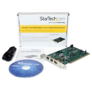 Picture of StarTech.com 3 Port 2b 1a PCI 1394b FireWire Adapter Card with DV Editing Kit