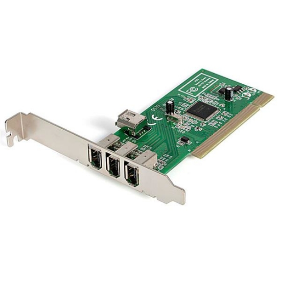Picture of StarTech.com 4 port PCI 1394a FireWire Adapter Card - 3 External 1 Internal