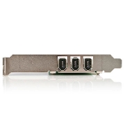 Picture of StarTech.com 4 port PCI 1394a FireWire Adapter Card - 3 External 1 Internal