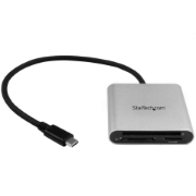 Picture of StarTech.com USB 3.0 Flash Memory Multi-Card Reader / Writer with USB-C - SD, microSD, CompactFlash