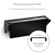 Picture of StarTech.com 3U 19” Wall Mount Vertical Rack Bracket, Wall Mount Patch Panel Bracket for Data/AV/IT/Computer Equipment, 3U Rack for Cabinet or Server Room, Supports 150lb (68kg) Capacity