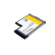 Picture of StarTech.com 2 Port Flush Mount ExpressCard 54mm SuperSpeed USB 3.0 Card Adapter with UASP Support