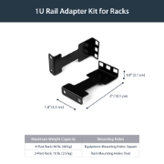 Picture of StarTech.com Rail Depth Adapter Kit for Server Racks - 1U