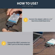 Picture of StarTech.com USB 3.1 (10Gbps) Adapter Cable for 2.5” SATA Drives - USB-C