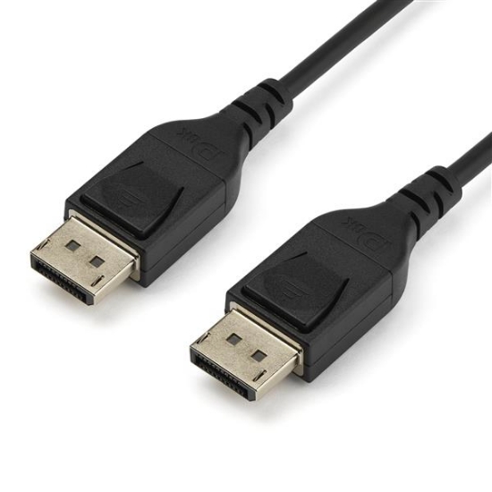 Picture of StarTech.com 2 m VESA Certified DisplayPort 1.4 Cable - 8K 60Hz HBR3 HDR - 6 ft Super UHD DisplayPort to DisplayPort Monitor Cord - Ultra HD 4K 120Hz DP 1.4 Slim Video Cable M/M DP Connector