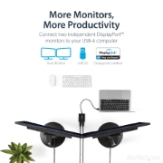 Picture of StarTech.com USB 3.0 to Dual DisplayPort Adapter - 4K 60Hz