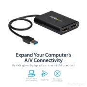 Picture of StarTech.com USB 3.0 to Dual DisplayPort Adapter - 4K 60Hz
