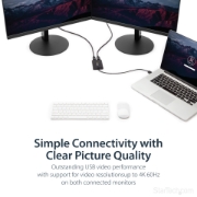 Picture of StarTech.com USB 3.0 to Dual DisplayPort Adapter - 4K 60Hz
