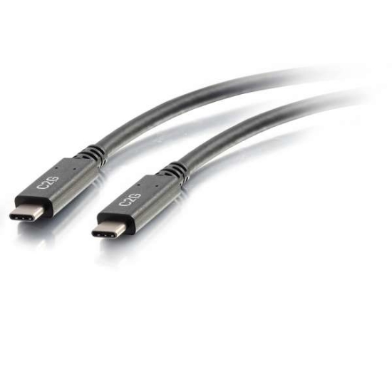 Picture of C2G 0.9m (3ft) USB C Cable - USB 3.1 (3A) - M/M USB Type C Cable - Black