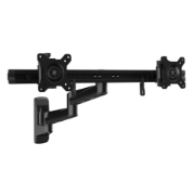 Picture of StarTech.com Wall Mount Dual Monitor Arm – Articulating Ergonomic VESA Wall Mount for 2x 24" Displays – Synchronized Adjustable Crossbar – Tilt/Swivel/Rotate- Double Screen Mount Bracket