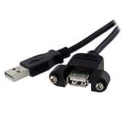Picture of StarTech.com 2 ft Panel Mount USB Cable A to A - F/M