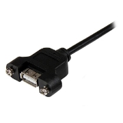 Picture of StarTech.com 2 ft Panel Mount USB Cable A to A - F/M